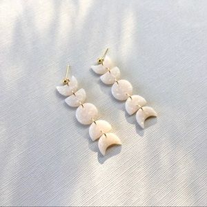 Polymer Clay Earrings - Opal Moon Phases
